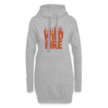 Conception de flammes de feu de forêt - Sweat-shirt à capuche long Femme - gris chiné - Devant
