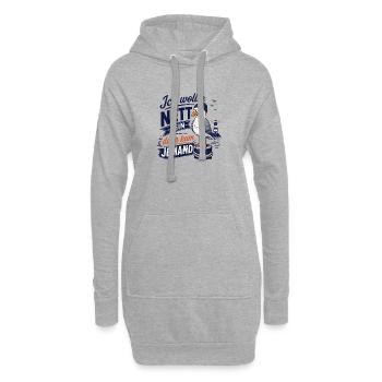 Möwe Ich wollte nett sein Shirt - Hoodie-Kleid - Grau meliert - Vorne