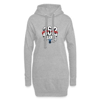 Running Marathon 26.2 Verdienter Ziellinien-Finisher - Hoodie-Kleid - Grau meliert - Vorne