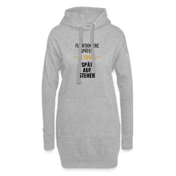 Zu 100% – Punkt. - Hoodie-Kleid - Grau meliert - Vorne