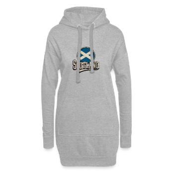 Drapeau vintage écossais - Sweat-shirt à capuche long Femme - gris chiné - Devant