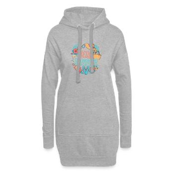 Bonjour les délices de plage tropicale d’été - Sweat-shirt à capuche long Femme - gris chiné - Devant
