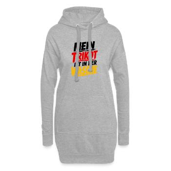 Mein Trikot ist in der Wäsche - Hoodie-Kleid - Grau meliert - Vorne
