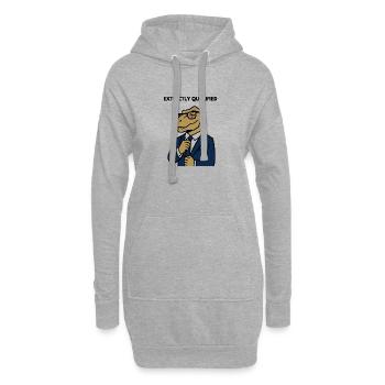 Dino im Anzug - Hoodie-Kleid - Grau meliert - Vorne