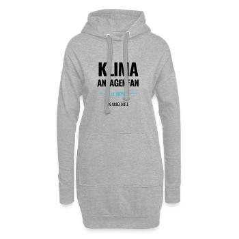Klimaanlagenfan zu 100% 18 Grad, bitte - Hoodie-Kleid - Grau meliert - Vorne