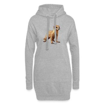 La mangouste de la mangouste - Sweat-shirt à capuche long Femme - gris chiné - Devant