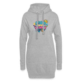 ATSEM en Mode Vacances Cadeau - Sweat-shirt à capuche long Femme - gris chiné - Devant
