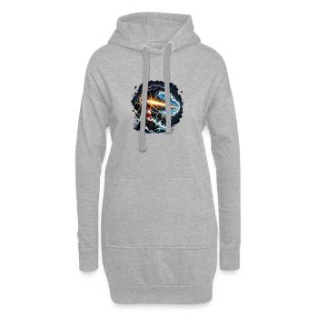 Lumière du Phare Tourbillon - Sweat-shirt à capuche long Femme - gris chiné - Devant