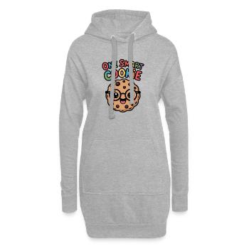One Smart Cookie - Schlauer Keks mit Brille - Hoodie-Kleid - Grau meliert - Vorne