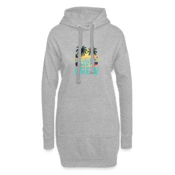 Équipe de la fête de Formentera - Sweat-shirt à capuche long Femme - gris chiné - Devant