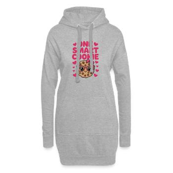 One Smart Cookie - Schlauer Keks mit Brille - Hoodie-Kleid - Grau meliert - Vorne