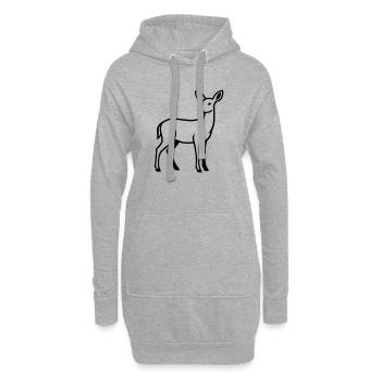 Club de chasse de chasseurs de silhouettes de cerfs Forêt forestière - Sweat-shirt à capuche long Femme - gris chiné - Devant