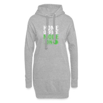 Remote Homeoffice - Hoodie-Kleid - Grau meliert - Vorne