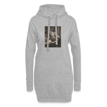 Cat - Hoodie Dress - heather grey - Front
