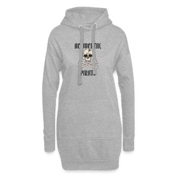 Pirate accidentel, amputé drôle - Sweat-shirt à capuche long Femme - gris chiné - Devant