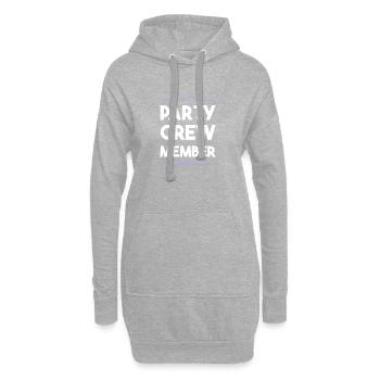Équipe de fête - Sweat-shirt à capuche long Femme - gris chiné - Devant