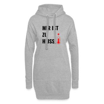 Mir ist zu heiß. - Hoodie-Kleid - Grau meliert - Vorne