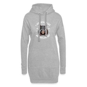 Armadillo Dictons Drôles Cadeau d’Armadillo - Sweat-shirt à capuche long Femme - gris chiné - Devant