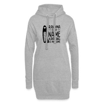 Kayak Grand-mère est mon nom Le kayak est mon sport - Sweat-shirt à capuche long Femme - gris chiné - Devant