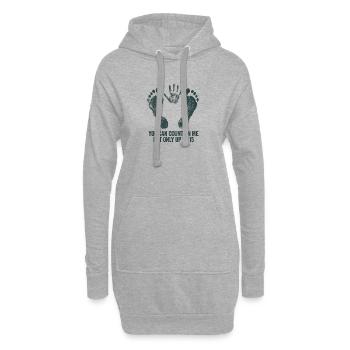 You can rely on me, but only up to an armamp - Hoodie Dress - heather grey - Front