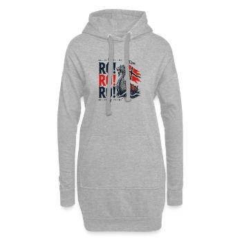 Chemise Norvège RO - Sweat-shirt à capuche long Femme - gris chiné - Devant
