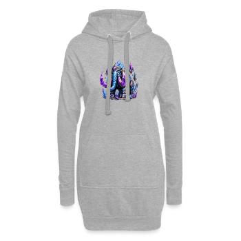 Kristall Mammut Eiszauber - Hoodie-Kleid - Grau meliert - Vorne
