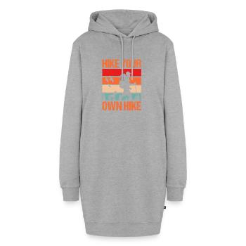 Randonnée sur sentier de montagne Randonnée en plein air Braconnage - Sweat-shirt à capuche long Femme - gris chiné - Devant