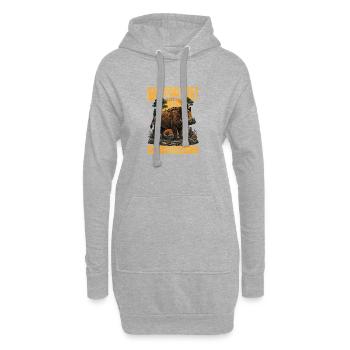 Nachtjagd Schweineboar Sonnenuntergang - Hoodie-Kleid - Grau meliert - Vorne