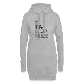LKW Fahrer – 100 % Erfahrung & Ausdauer - Hoodie-Kleid - Grau meliert - Vorne