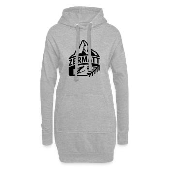 Zermatt Matterhorn Silhouette - Sweat-shirt à capuche long Femme - gris chiné - Devant