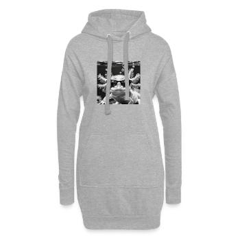 Axolotl Sunglasses - Hoodie Dress - heather grey - Front