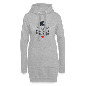 J'ai Raison Je Suis Ta Mère Maman Humour - Sweat-shirt à capuche long Femme - gris chiné - Devant