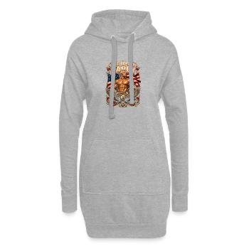 Erklärung von Daddy Alexander Hamilton, 4. Juli - Hoodie-Kleid - Grau meliert - Vorne