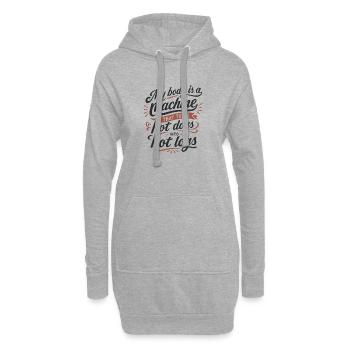 My Body Is A Machine Turns Hot Dogs Into Hot Logs - Hoodie Dress - heather grey - Front