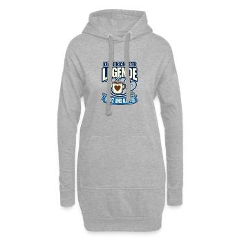 Krankenschwester Legende Herz und Kaffee Geschenk - Hoodie Dress - heather grey - Front