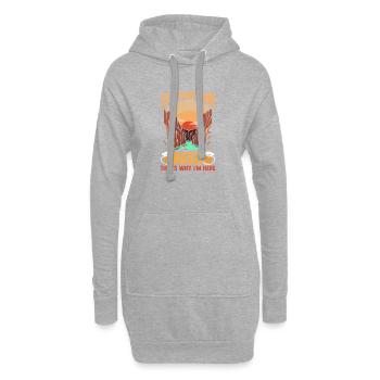 Randonnée sur sentier de montagne Randonnée en plein air Braconnage - Sweat-shirt à capuche long Femme - gris chiné - Devant