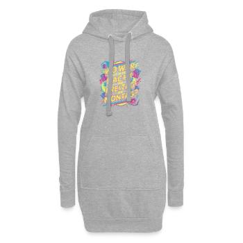 Nacht von Freitag auf Montag Filmriss Party JGA - Hoodie-Kleid - Grau meliert - Vorne