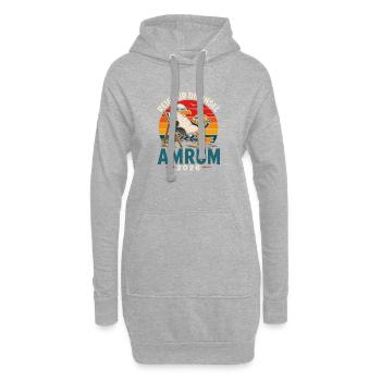 Möwe am Strand: Inselurlaub 2026 - Hoodie-Kleid - Grau meliert - Vorne