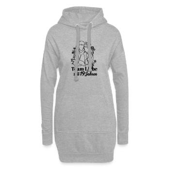Team Liebe seit 19 Jahren Jahrestag Geschenk Paar - Hoodie-Kleid - Grau meliert - Vorne