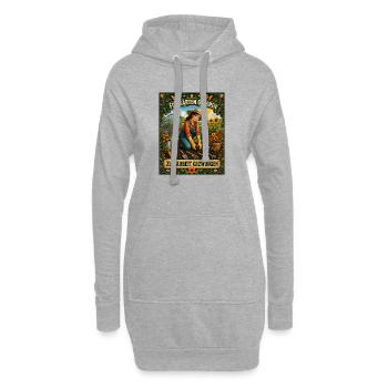 Für Garten geboren zur Arbeit gezwungen Garten - Hoodie-Kleid - Grau meliert - Vorne
