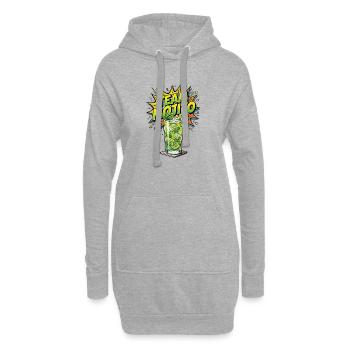 Barman de cocktails Mojito pour enterrement de vie de garçon - Sweat-shirt à capuche long Femme - gris chiné - Devant