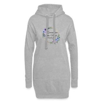 Grand-mère de la Mariée - Sweat-shirt à capuche long Femme - gris chiné - Devant