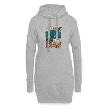 Je Suis Une Maman Qui Déchire Guitare Rock - Sweat-shirt à capuche long Femme - gris chiné - Devant