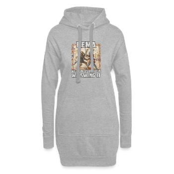Renaissance de l’escrime à l’épée longue de HEMA Fanatics - Sweat-shirt à capuche long Femme - gris chiné - Devant