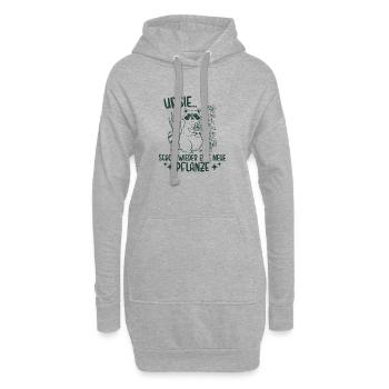 Schon wieder eine neue Pflanze Waschbär - Hoodie-Kleid - Grau meliert - Vorne