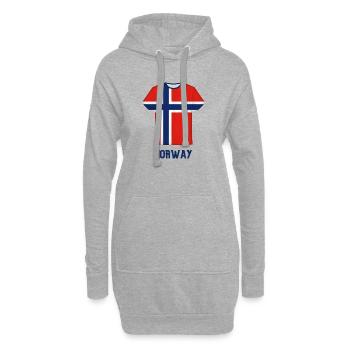 Maillot de football norvégien – Drapeau - Sweat-shirt à capuche long Femme - gris chiné - Devant