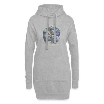 La gravité des boulderers n’est qu’une suggestion - Sweat-shirt à capuche long Femme - gris chiné - Devant