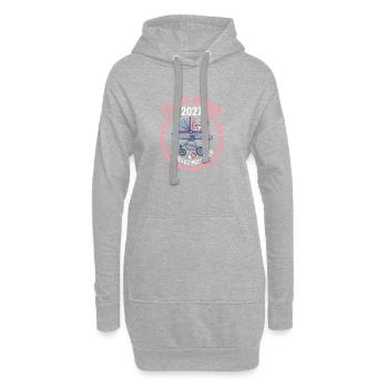 Bientôt Maman 2027 Annonce Grossesse Cadeau - Sweat-shirt à capuche long Femme - gris chiné - Devant