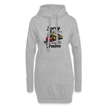 Train Humor - Hoodie Dress - heather grey - Front