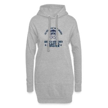 Mastertitel Will ja nicht angeben Abschluss - Hoodie-Kleid - Grau meliert - Vorne